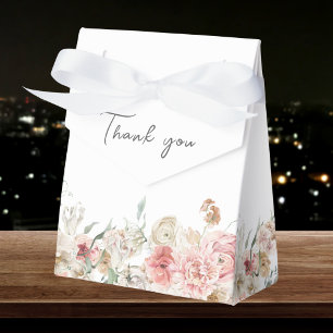 Summer Garden Watercolour Floral Wedding Favour Box