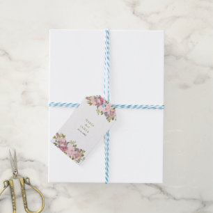 Summer Garden Watercolour Floral Wedding Gift Tags