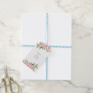 Summer Garden Watercolour Floral Wedding Gift Tags