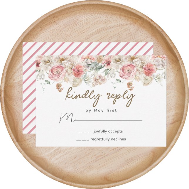 Summer Garden Watercolour Floral Wedding RSVP Card (Summer Garden Watercolour Floral Wedding RSVP Card
)