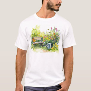 Summer Garden with Butterflies T-Shirt