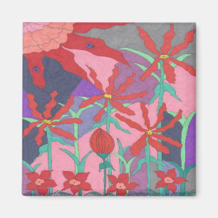 Summer Gardens at Night Magnet