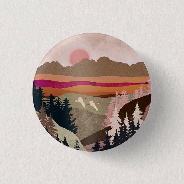 Summer Geese 3 Cm Round Badge (Front)