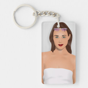 SUMMER GIRL KEY RING