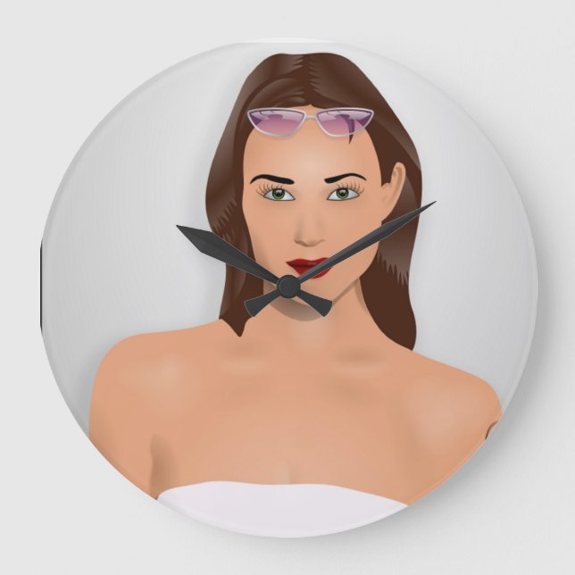 SUMMER GIRL LARGE CLOCK (Front)