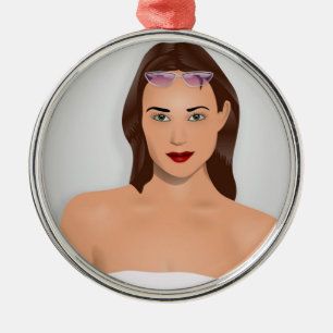 SUMMER GIRL METAL TREE DECORATION