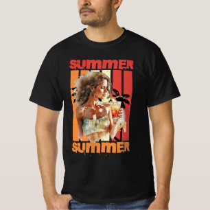 Summer Girl Retro Sunset T-Shirt