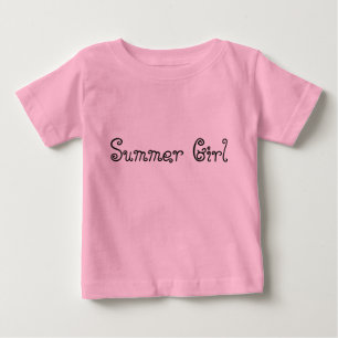 Summer Girl Typography Baby Tutu Bodysuit Pink
