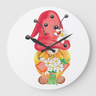 summer gnome 1 large clock
