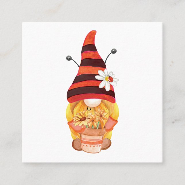 summer gnome 3Business Card (Front)