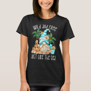 Summer Gnome In Flip Flops Under Palm Trees Wild A T-Shirt