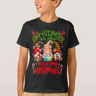 Summer Gnomes Hanging With My Gnomies For Christma T-Shirt