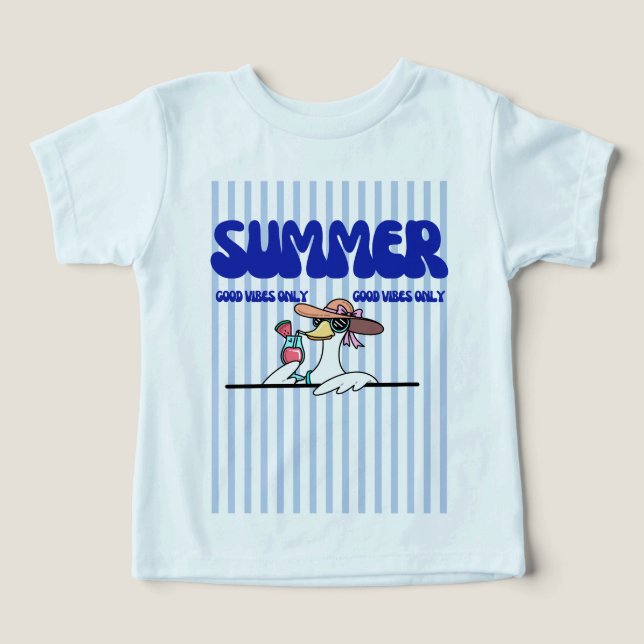 Summer Good Vibes Only Goose Stripe Art (Design Front)
