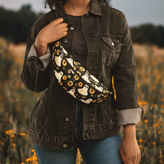 Summer Goth Ghosts and Sunflowers Spooky Bum Bags (Creator Uploaded)