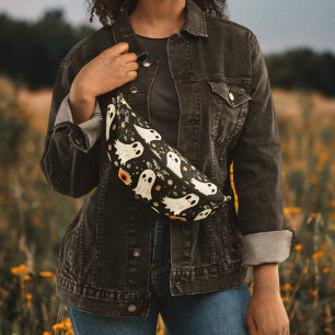 Summer Goth Ghosts and Sunflowers Spooky Bum Bags