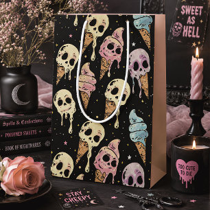 Summer Goth Skulls Ice Cream Spooky Medium Gift Bag