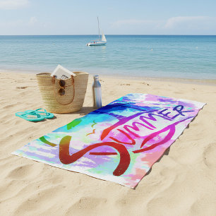 Summer graphic  beach towel