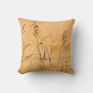 Summer Grasses And Shadows Postcard Poster Acrylic Cushion