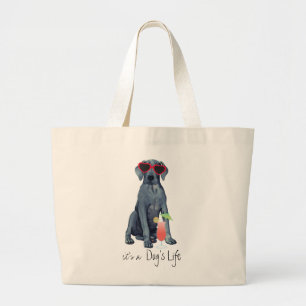 Summer Great Dane Large Tote Bag