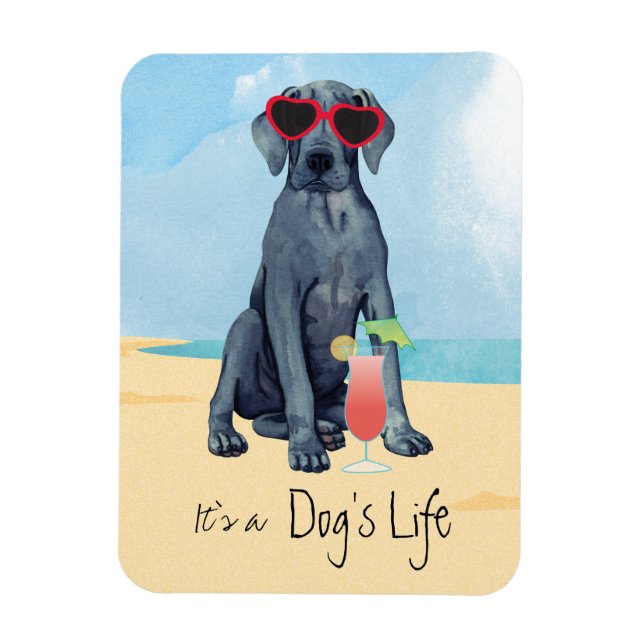 Summer Great Dane Magnet (Vertical)