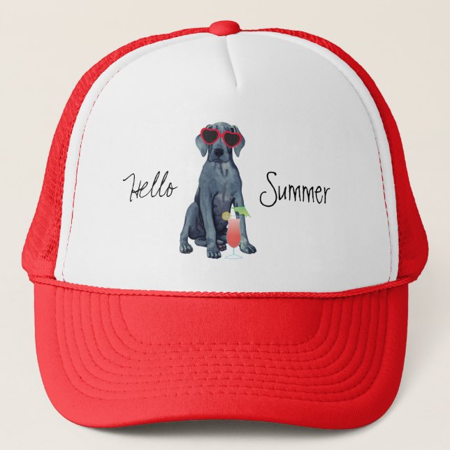 Summer Great Dane Trucker Hat (Front)
