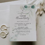 Summer Green Eucalyptus 50th Wedding Anniversary Invitation<br><div class="desc">This summer green eucalyptus 50th wedding anniversary invitation is perfect for a modern event. The design features beautiful hand-painted watercolor green eucalyptus leaves,  inspiring natural charm.

Change the number to celebrate any anniversary milestone.</div>