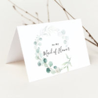 Summer Green Eucalyptus Bridal Party Thank You