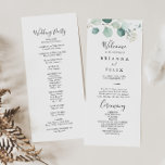 Summer Green Eucalyptus Foliage Wedding Program Programme<br><div class="desc">This summer green eucalyptus foliage wedding program is perfect for a modern wedding. The design features beautiful hand-painted watercolor green eucalyptus leaves,  inspiring natural charm.</div>