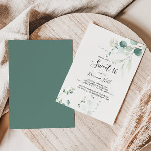 Summer Green Eucalyptus Sweet 16 Birthday Party Invitation