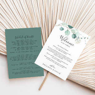 Summer Green Eucalyptus Wedding Welcome Letter