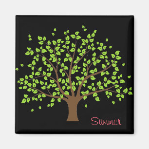 Summer Green Tree Magnet