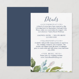 Summer Greenery Details Enclosure Card