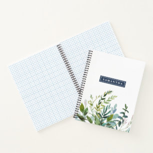 Summer Greenery Graph Paper Notebook