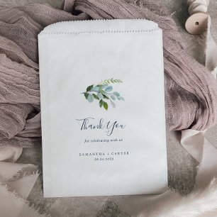 Summer Greenery Thank You Wedding Favour Bags