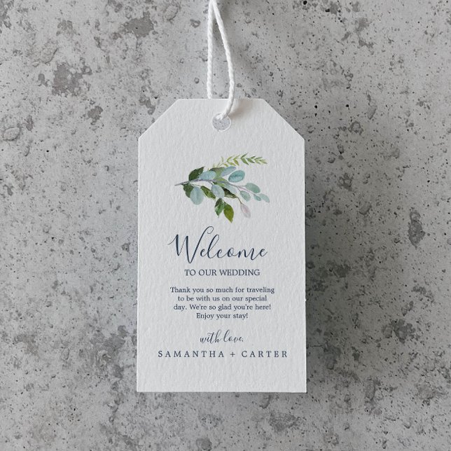 Summer Greenery Wedding Welcome Gift Tags (Creator Uploaded)