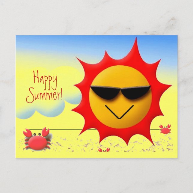 Summer Greetings Postcard (Front)