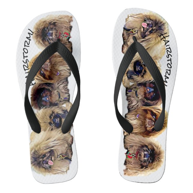 Summer Hairstorm! Adult Flip Flops, Wide Straps Fl Jandals (Footbed)