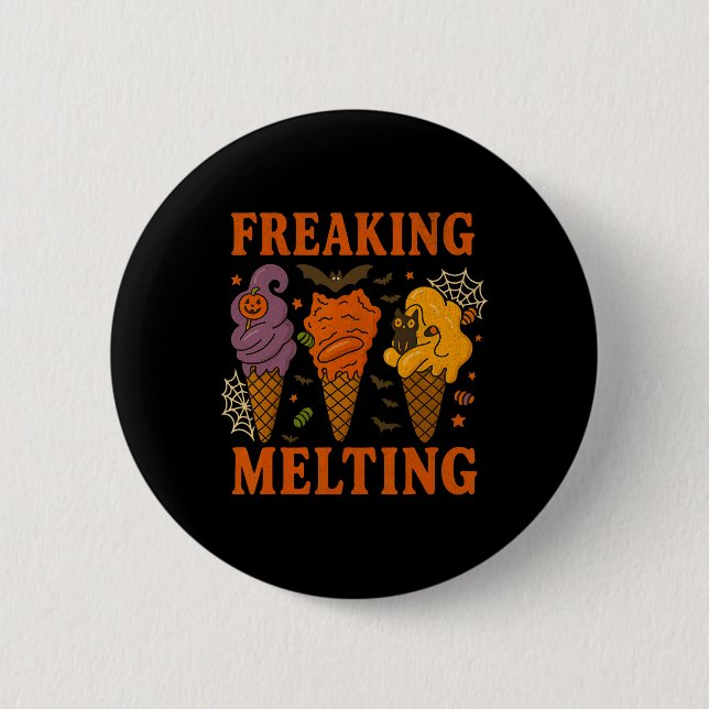 Summer Halloween In July Funny Summerween  6 Cm Round Badge (Front)