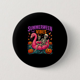 Summer halloween skeleton costume spooky 6 cm round badge