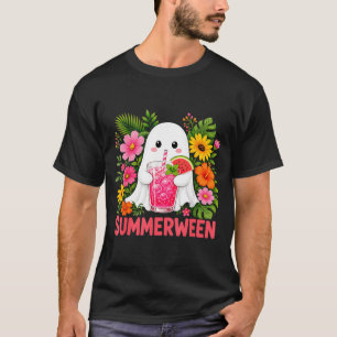 Summer Halloween Vintage Retro Pink Drink Fruit T-Shirt