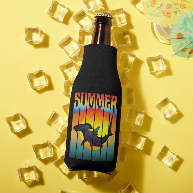 SUMMER HAMMERHEAD SHARK SUNSET BOTTLE COOLER (In Situ Summer)