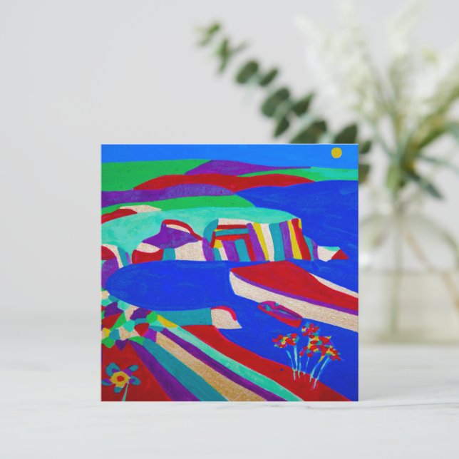 Summer Harbour  Card (Standing Front)