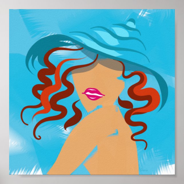 Summer Hat | Pink Lipstick Poster (Front)