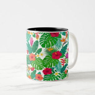 Summer Hawaiian Floral Coffee Cup