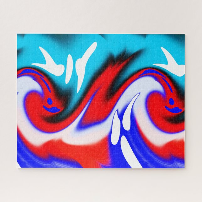 Summer heat waves art jigsaw puzzle (Horizontal)