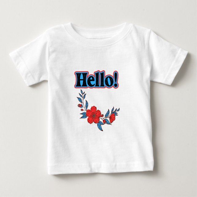 Summer  Hello  Flower Baby T-Shirt (Front)