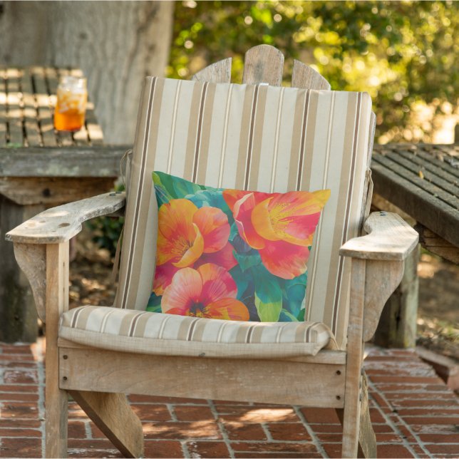Summer Hibiscus Garden Pillows (Chair)