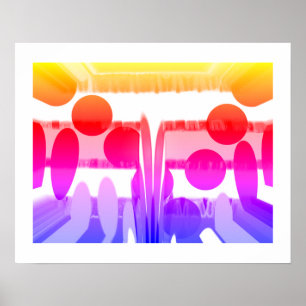Summer holiday at the beach art poster