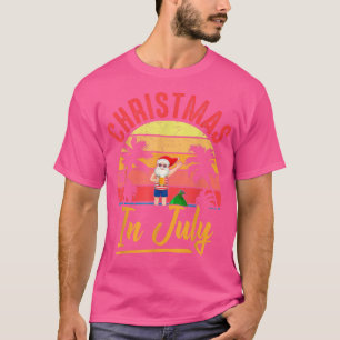 Summer Holiday Beach Vacation Christmas In July Fu T-Shirt