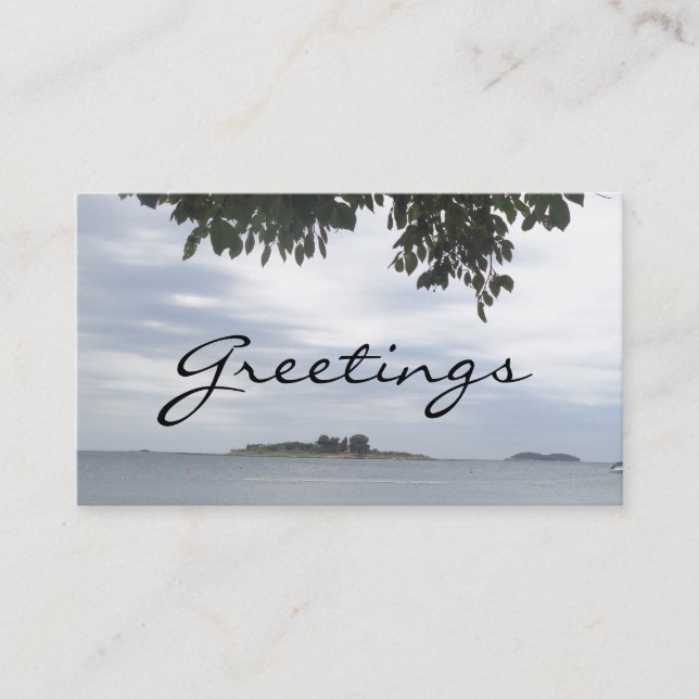 Summer Holiday Mediterranean Sea Photography Business Card (Front)